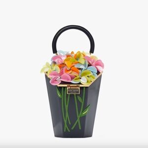 NWT Kate Spade In Bloom Embellished 3d Bouquet Top-handle Bag